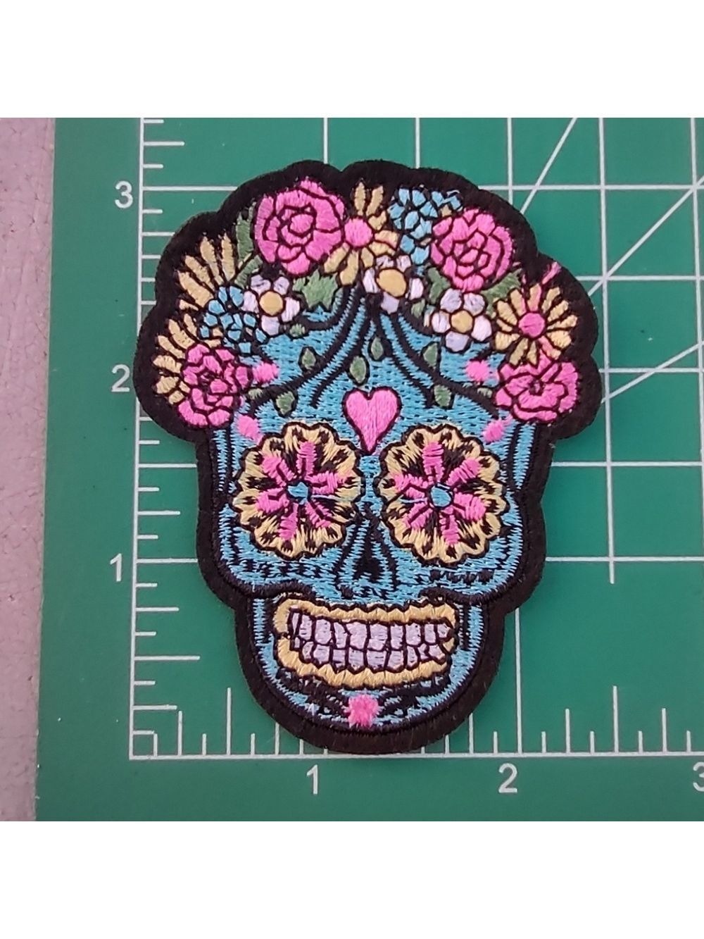 2/$10 Floral Colorful Sugar Skull Embroidered Patch
